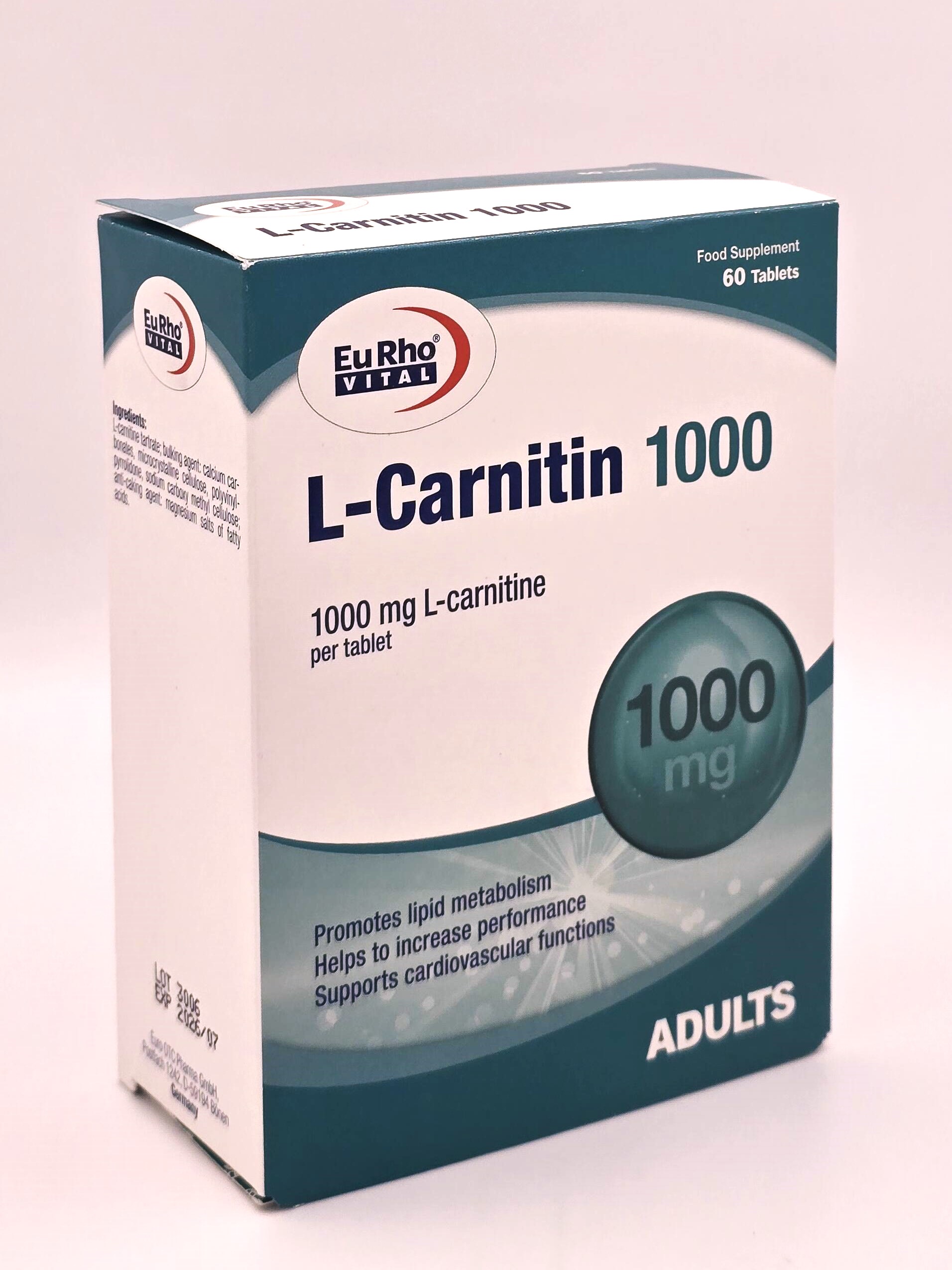 ال کارنیتین 1000 میلی گرم یوروویتال 